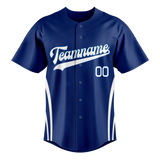 Custom Unisex Royal Blue & White Pattern Baseball Jersey BB0000261902