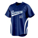 Custom Unisex Royal Blue & White Pattern Baseball Jersey BB0000261902