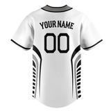 Custom Unisex White & Gray Pattern Baseball Jersey BB0000270203