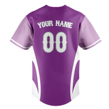 Custom Unisex Light Purple & White Pattern Baseball Jersey BB0000282402