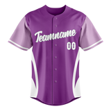 Custom Unisex Light Purple & White Pattern Baseball Jersey BB0000282402