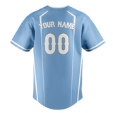 Custom Unisex Light Blue & White Pattern Baseball Jersey BB0000342102