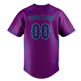 Custom Unisex Light Purple & Dark Purple Pattern Baseball Jersey BB0000342422