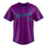 Custom Unisex Light Purple & Dark Purple Pattern Baseball Jersey BB0000342422