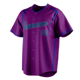 Custom Unisex Light Purple & Dark Purple Pattern Baseball Jersey BB0000342422