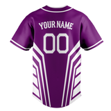 Custom Unisex Purple & White Pattern Baseball Jersey BB0000352302