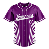 Custom Unisex Purple & White Pattern Baseball Jersey BB0000352302