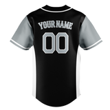 Custom Unisex Black & White Pattern Baseball Jersey BB0000360102