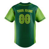 Custom Unisex Kelly Green & Green Pattern Baseball Jersey BB0000361514