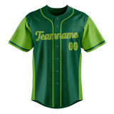 Custom Unisex Kelly Green & Green Pattern Baseball Jersey BB0000361514