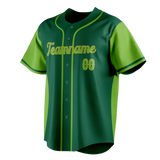 Custom Unisex Kelly Green & Green Pattern Baseball Jersey BB0000361514