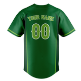 Custom Unisex Kelly Green & Green Pattern Baseball Jersey BB0000371514