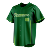 Custom Unisex Kelly Green & Green Pattern Baseball Jersey BB0000371514