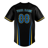 Custom Unisex Black & Blue Pattern Baseball Jersey BB0000380120