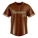 Custom Unisex Brown & Camo Pattern Baseball Jersey BB0000380706