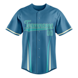 Custom Unisex Blue & Light Blue Pattern Baseball Jersey BB0000382021