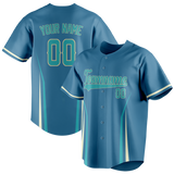 Custom Unisex Blue & Light Blue Pattern Baseball Jersey BB0000382021