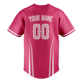 Custom Unisex Pink & Light Pink Pattern Baseball Jersey BB0000382526