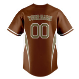 Custom Unisex Brown & Camo Pattern Baseball Jersey BB0000400706