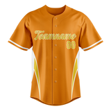 Custom Unisex Light Orange & Yellow Pattern Baseball Jersey BB0000401112