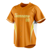 Custom Unisex Light Orange & Yellow Pattern Baseball Jersey BB0000401112