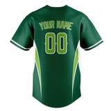 Custom Unisex Kelly Green & Green Pattern Baseball Jersey BB0000401514