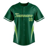 Custom Unisex Kelly Green & Green Pattern Baseball Jersey BB0000401514