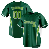 Custom Unisex Kelly Green & Green Pattern Baseball Jersey BB0000401514