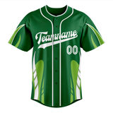 Custom Unisex Green & Kelly Green Pattern Baseball Jersey BB0000421415