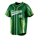 Custom Unisex Green & Kelly Green Pattern Baseball Jersey BB0000421415