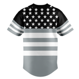 Custom Unisex Black & Gray Pattern Baseball Jersey BB0000430103