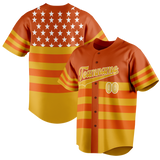 Custom Unisex Light Orange & Yellow Pattern Baseball Jersey BB0000431112