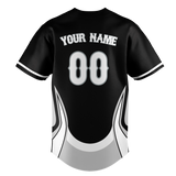 Custom Unisex Black & Gray Pattern Baseball Jersey BB0000440103