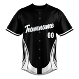 Custom Unisex Black & Gray Pattern Baseball Jersey BB0000440103