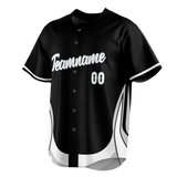 Custom Unisex Black & Gray Pattern Baseball Jersey BB0000440103