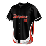 Custom Unisex Black & Red Pattern Baseball Jersey BB0000440109