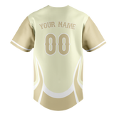 Custom Unisex Cream & Camo Pattern Baseball Jersey BB0000440506