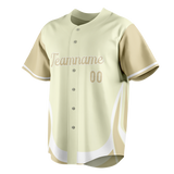 Custom Unisex Cream & Camo Pattern Baseball Jersey BB0000440506