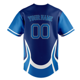 Custom Unisex Royal Blue & Blue Pattern Baseball Jersey BB0000441920