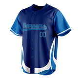 Custom Unisex Royal Blue & Blue Pattern Baseball Jersey BB0000441920