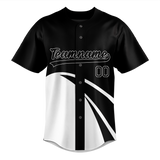 Custom Unisex Black & White Pattern Baseball Jersey BB0000450102