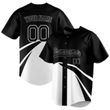 Custom Unisex Black & White Pattern Baseball Jersey BB0000450102