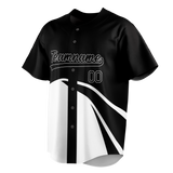 Custom Unisex Black & White Pattern Baseball Jersey BB0000450102