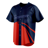 Custom Unisex Navy Blue & Red Pattern Baseball Jersey BB0000451809