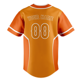 Custom Unisex Light Orange & Orange Pattern Baseball Jersey BB0000471110