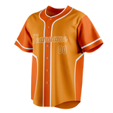 Custom Unisex Light Orange & Orange Pattern Baseball Jersey BB0000471110