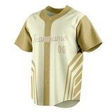 Custom Unisex Cream & Camo Pattern Baseball Jersey BB0000480506