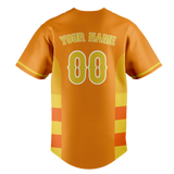 Custom Unisex Light Orange & Yellow Pattern Baseball Jersey BB0000501112