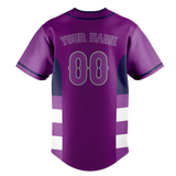 Custom Unisex Light Purple & White Pattern Baseball Jersey BB0000502402