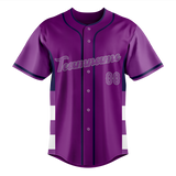 Custom Unisex Light Purple & White Pattern Baseball Jersey BB0000502402